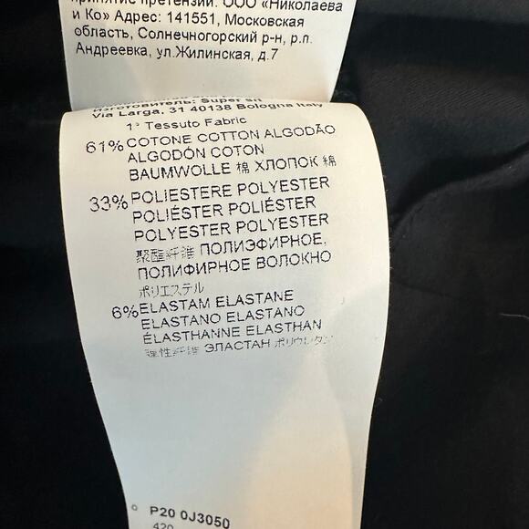 Blue Les Copains Cotton Blend Navy Blue Ankle Trousers sz 40=8 EUC - Picture 8 of 8